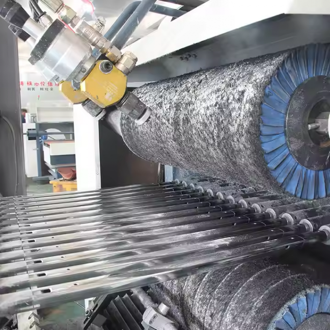 8 কে মিরর হেয়ারলাইন ওয়্যার অঙ্কন সমাপ্তি স্বয়ংক্রিয় ধাতব পাইপ / টিউব স্কয়ার / গোলাকার পলিশিং মেশিন পৃষ্ঠ সমাপ্তির জন্য 7