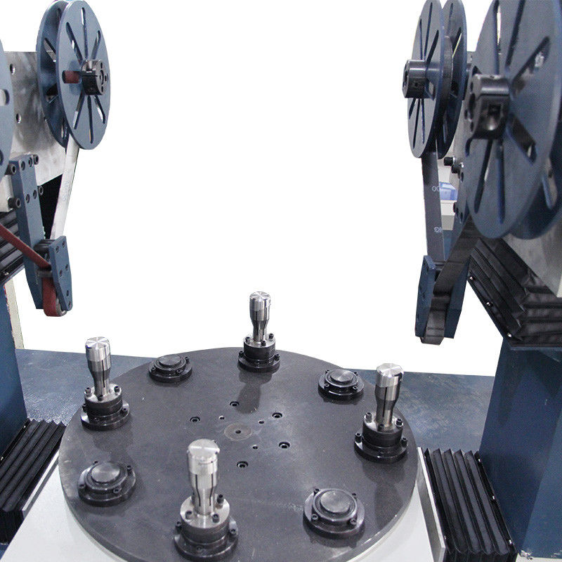 নং. ৪ বাইরের কভার মেটাল শিল্প ডাবল হেড স্যান্ডিং ডিস্ক পলিশিং মেশিন তারের অঙ্কন মেশিন ইস্পাত তারের জন্য