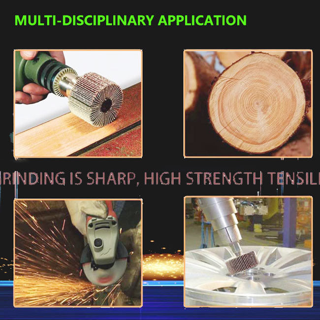 বিক্রয় স্যান্ডিং 60/80/120/240 Grits Abrasive Flap Wheel অ্যালুমিনিয়াম অক্সাইড ফ্লেপ হুইল পলিশিং এবং গ্রিলিং জন্য